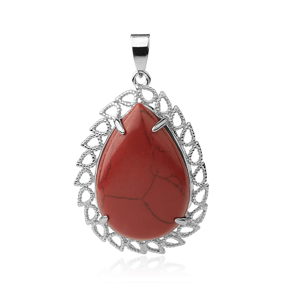 Pendentif Reiki en Jaspe rouge "Force & Spiritualité"