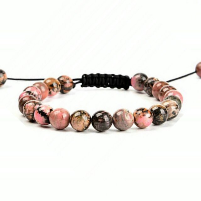 Bracelet Guérison en Rhodonite "Amour & Bienveillance" - Ajustable